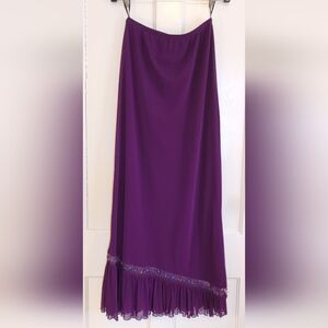 Elegant Purple Asymmetrical Women's Skirt